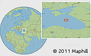 Savanna Style Location Map of the area around 43° 27' 40" N, 36° 37' 30" E