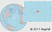 Gray Location Map of the area around 43° 27' 40" N, 44° 7' 30" W