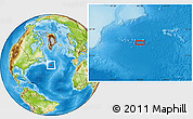 Physical Location Map of the area around 43° 27' 40" N, 44° 7' 30" W