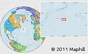 Political Location Map of the area around 43° 27' 40" N, 44° 7' 30" W