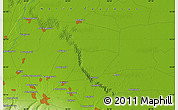 Physical Map of the area around 43° 27' 40" N, 46° 49' 30" E
