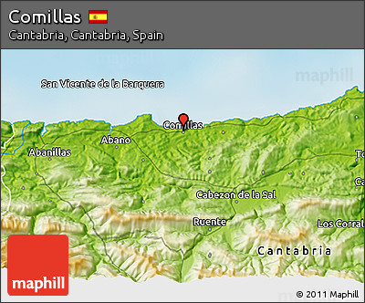 Physical 3D Map of Comillas
