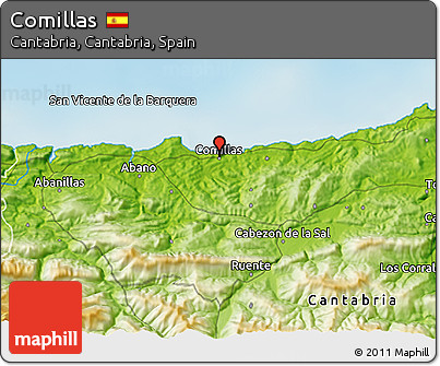 Physical 3D Map of Comillas