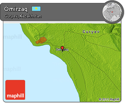 Physical 3D Map of Ömirzaq
