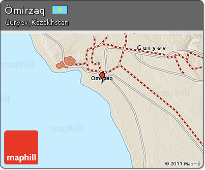 Shaded Relief 3D Map of Ömirzaq