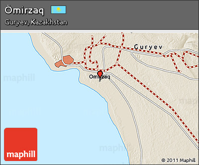 Shaded Relief 3D Map of Ömirzaq