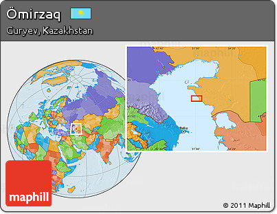 Political Location Map of Ömirzaq