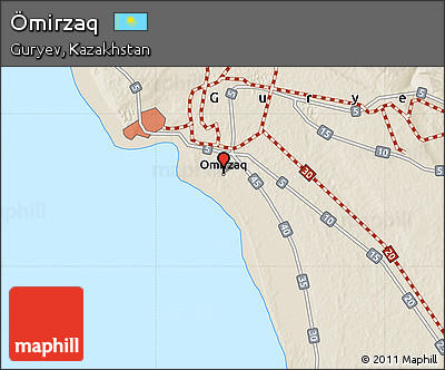 Shaded Relief Map of Ömirzaq