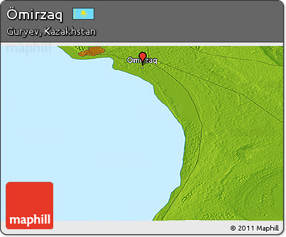 Physical Panoramic Map of Ömirzaq