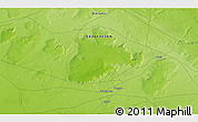 Physical 3D Map of the area around 43° 27' 40" N, 52° 46' 29" E