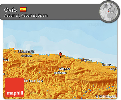 Political 3D Map of Ovío