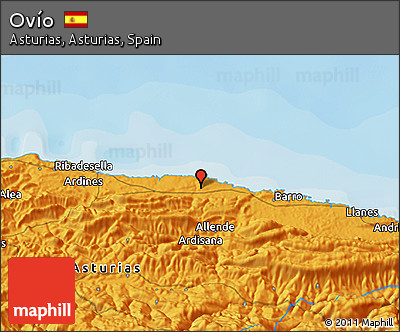 Political 3D Map of Ovío