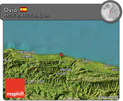 Satellite 3D Map of Ovío