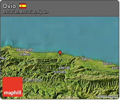 Satellite 3D Map of Ovío
