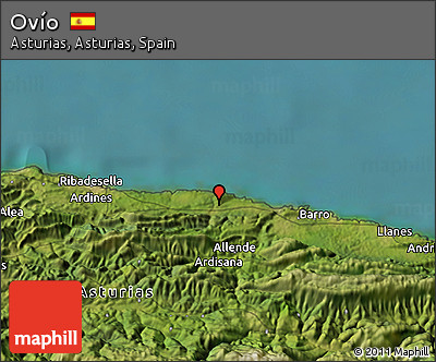 Satellite 3D Map of Ovío
