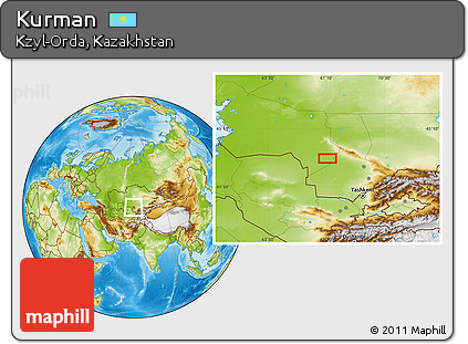 Physical Location Map of Kurman