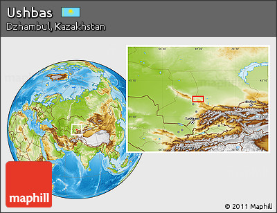 Physical Location Map of Ushbas