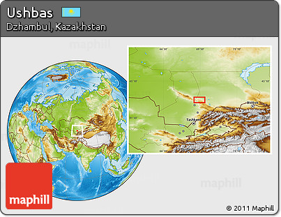 Physical Location Map of Ushbas