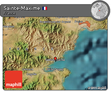 Satellite Map of Sainte-Maxime