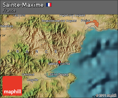 Satellite Map of Sainte-Maxime