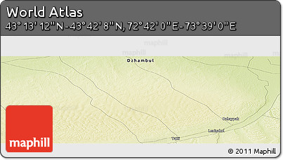 Physical Panoramic Map of the Area around 43° 27' 40" N, 73° 10' 30" E
