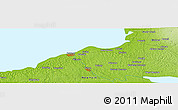 Physical Panoramic Map of the area around 43° 27' 40" N, 76° 25' 30" W