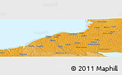Political Panoramic Map of the area around 43° 27' 40" N, 76° 25' 30" W