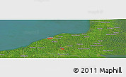 Satellite Panoramic Map of the area around 43° 27' 40" N, 76° 25' 30" W
