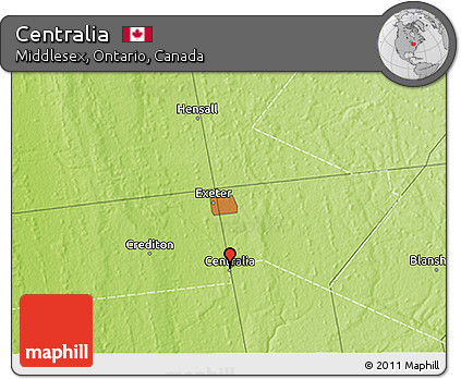 Physical 3D Map of Centralia