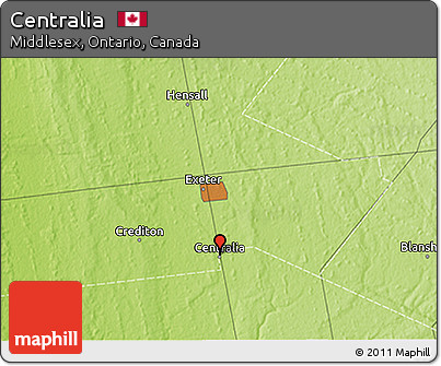 Physical 3D Map of Centralia