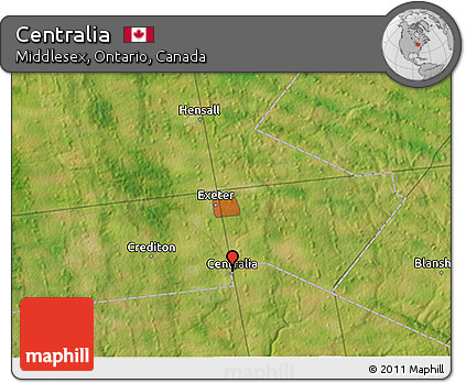 Satellite 3D Map of Centralia