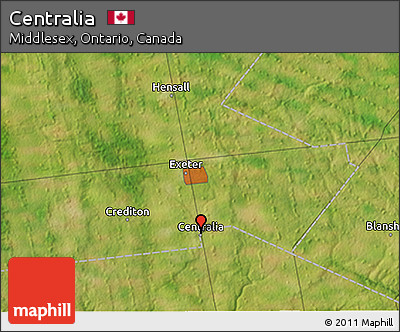 Satellite 3D Map of Centralia