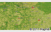 Satellite 3D Map of the area around 43° 27' 40" N, 84° 55' 30" W