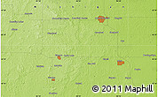 Physical Map of the area around 43° 27' 40" N, 84° 55' 30" W