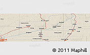 Shaded Relief Panoramic Map of Hesperia