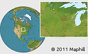 Satellite Location Map of Red Mound