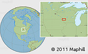 Savanna Style Location Map of Red Mound