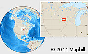 Shaded Relief Location Map of Red Mound