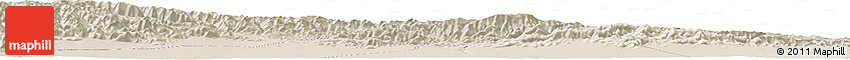 Shaded Relief Horizon Map of the Area around 43° 27' 40" N, 91° 1' 30" E