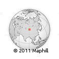 Outline Map of the Area around 43° 27' 40" N, 91° 1' 30" E, rectangular outline