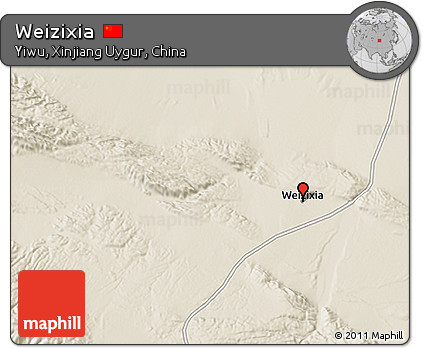 Shaded Relief 3D Map of Weizixia