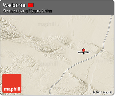 Shaded Relief 3D Map of Weizixia