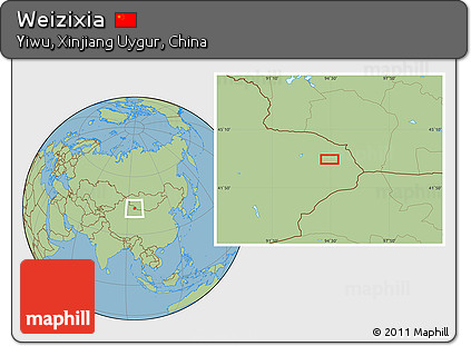 Savanna Style Location Map of Weizixia