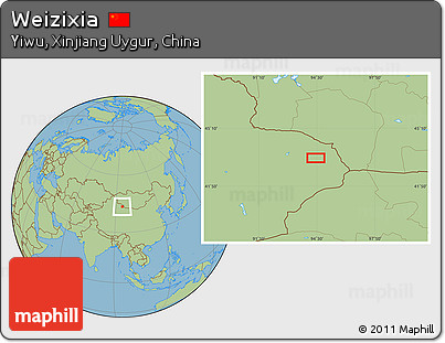 Savanna Style Location Map of Weizixia