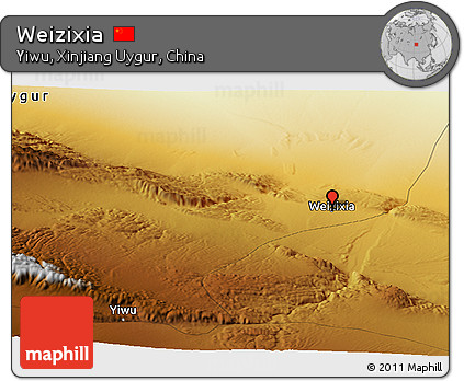 Physical Panoramic Map of Weizixia