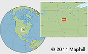 Savanna Style Location Map of Wallingford