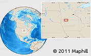 Shaded Relief Location Map of Wallingford