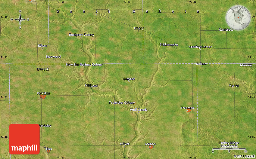 Satellite Map of Canistota