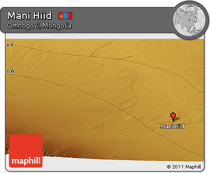Physical Panoramic Map of Mani Hiid