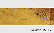 Physical Panoramic Map of the area around 43° 53' 30" N, 104° 28' 29" W